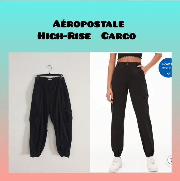 Aeropostale, Pants & Jumpsuits, Aropostale Highrise Cinched Baggy Cargo  Pants